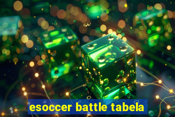 esoccer battle tabela